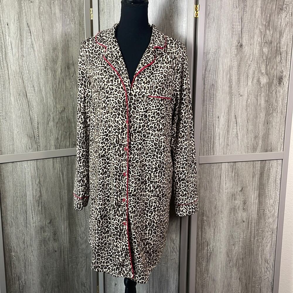 Charter Club Intimates leopard print nightgown women's L